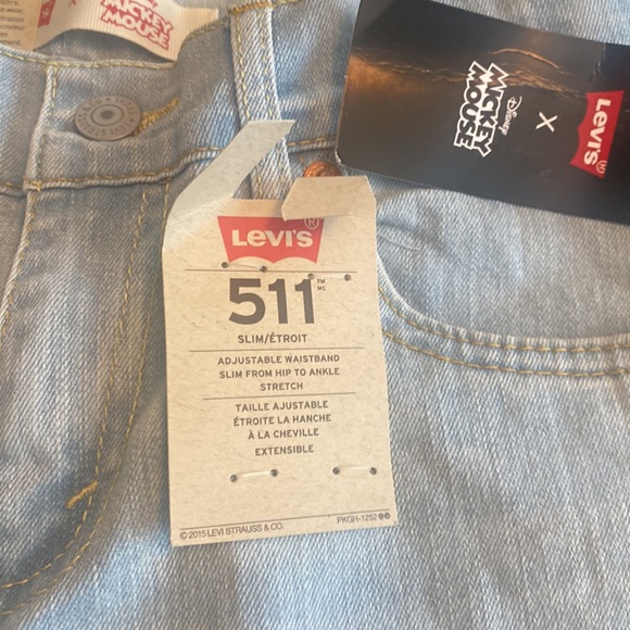 LEVIS X Disney MICKEY MOUSE 511 Slim Youth Jeans Disney Ltd Edition Size 8 - Picture 9 of 12